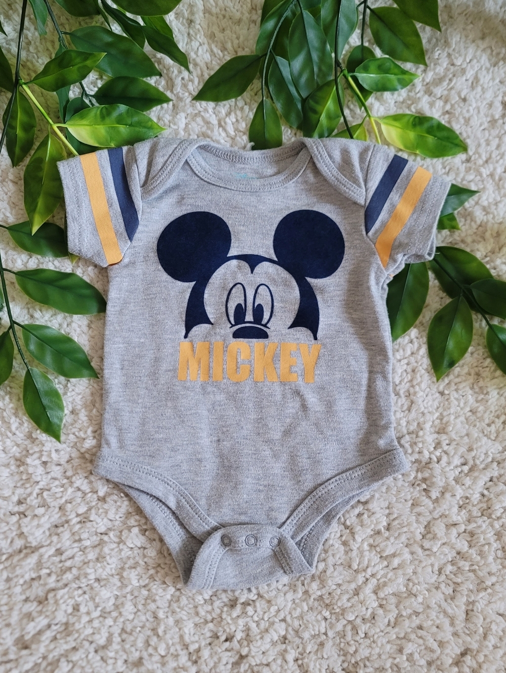 Baby Boy Mickey Mouse Onesie (0-3 Months)